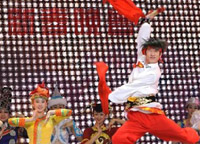 1月31日，演員在晚會上表演