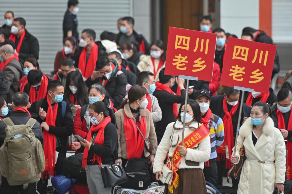 新華全媒+丨四川老鄉免費乘返鄉專列回家！