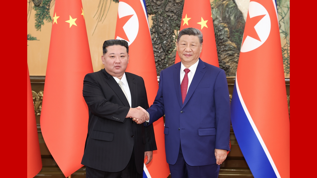 習近平同朝鮮勞動黨總書記、國務委員長金正恩舉行會談