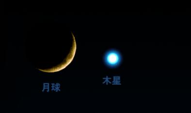 木星合月6日扮靚夜空，天宇見證“星月童話”