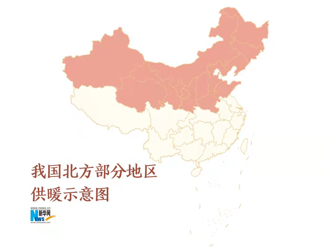 我國北方部分地區供暖示意圖