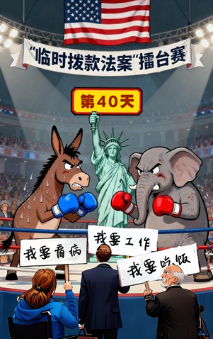 AI漫畫：這場美式擂臺賽何時休？